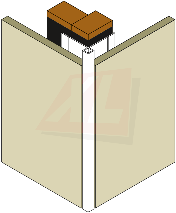 BUITENHOEKPROFIEL VOOR RP D6 ALUMINIUM BLANK GEANODISEERD