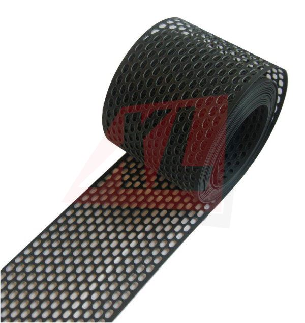 VENTILATIE STRIP 50 MM PVC ZWART ROL5M