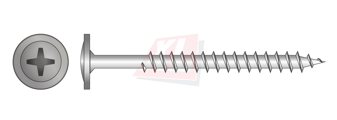 ETER BACKER HD SCHROEF 5,0 X 45MM INOX A2 ONGEKLEURD