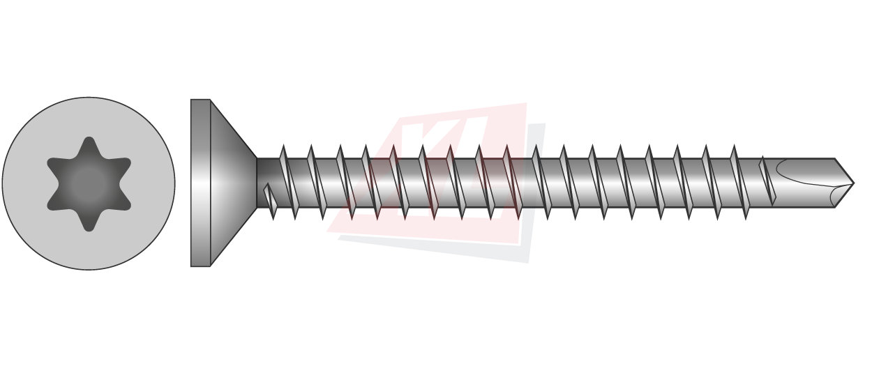 ZELFBORENDE SCHROEF 4,2 X 32MM VERZONKEN